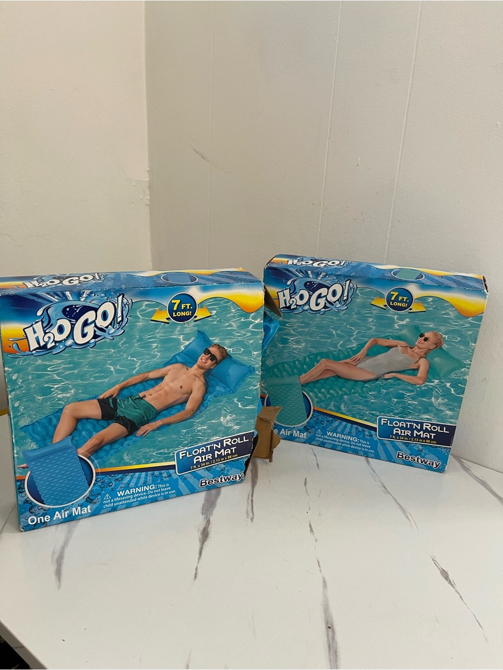 Bestway H2oGo Float N Roll Air Mat 7 feet long! (Two)